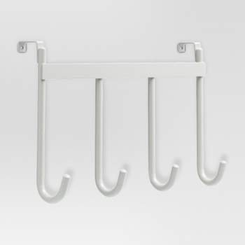 Smooth Over the Door Quad Hook in White - Threshold™