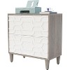 2-Drawer File Cabinet,for A4/Letter/Legal Size, Office Storage Cabinet, Printer Stand with Storage Drawer for Home Office, White & Gray - 4 of 4
