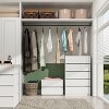 Sandinrayli 5 Drawer Dresser, White Tall Dresser for Bedroom Wooden Tall Closet Drawers, White - 4 of 4