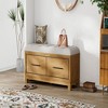 Infurnic Decorative Storage Cabinets Shoe Bench with Removable Cushion,Hidden Storage for Living Room, Entryway, and Hallways, Beige, 43"*15"*18.1" - 2 of 4