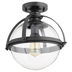 Quorum Lighting Meridian 1 - Light Flush Mount in  Noir - 1 of 1