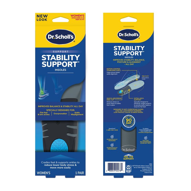 Dr. Scholl&#39;s Stability Support Insoles - Women&#39;s Shoe Size 6-10 - 1 Pair, 3 of 14
