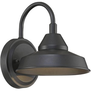 John Timberland Westley Rustic Industrial Wall Light Sconce Black Hardwire 7 1/4" Fixture LED Gooseneck Arm for Bedroom Bathroom Vanity Reading House - 1 of 4