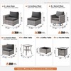 XIZZI Premium Outdoor Swivel Chair Sofa Set in 7 Colors, Modular Patio Seating with Swivel Chairs, Add-Ons Like Coffee Table and Fire Pit - 2 of 4