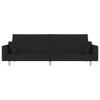 vidaXL Sofa Bed Black Fabric (100% polyester), wood, plastic 2-seater size - 4 of 4