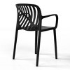 WestinTrends Playa Outdoor Modern Stackable Patio Dining Armchairs (Set of 2) - 4 of 4