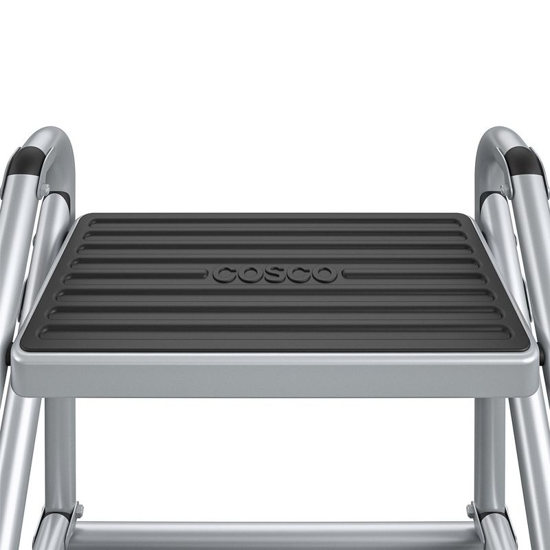COSCO 2 Step Commercial Rolling Step Ladder with Suction Cup Stabilizers, 3 of 5