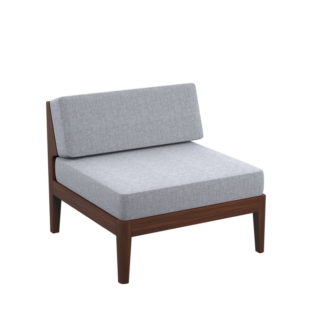 Summerlyn Middle Patio Chair - Walnut - Linon