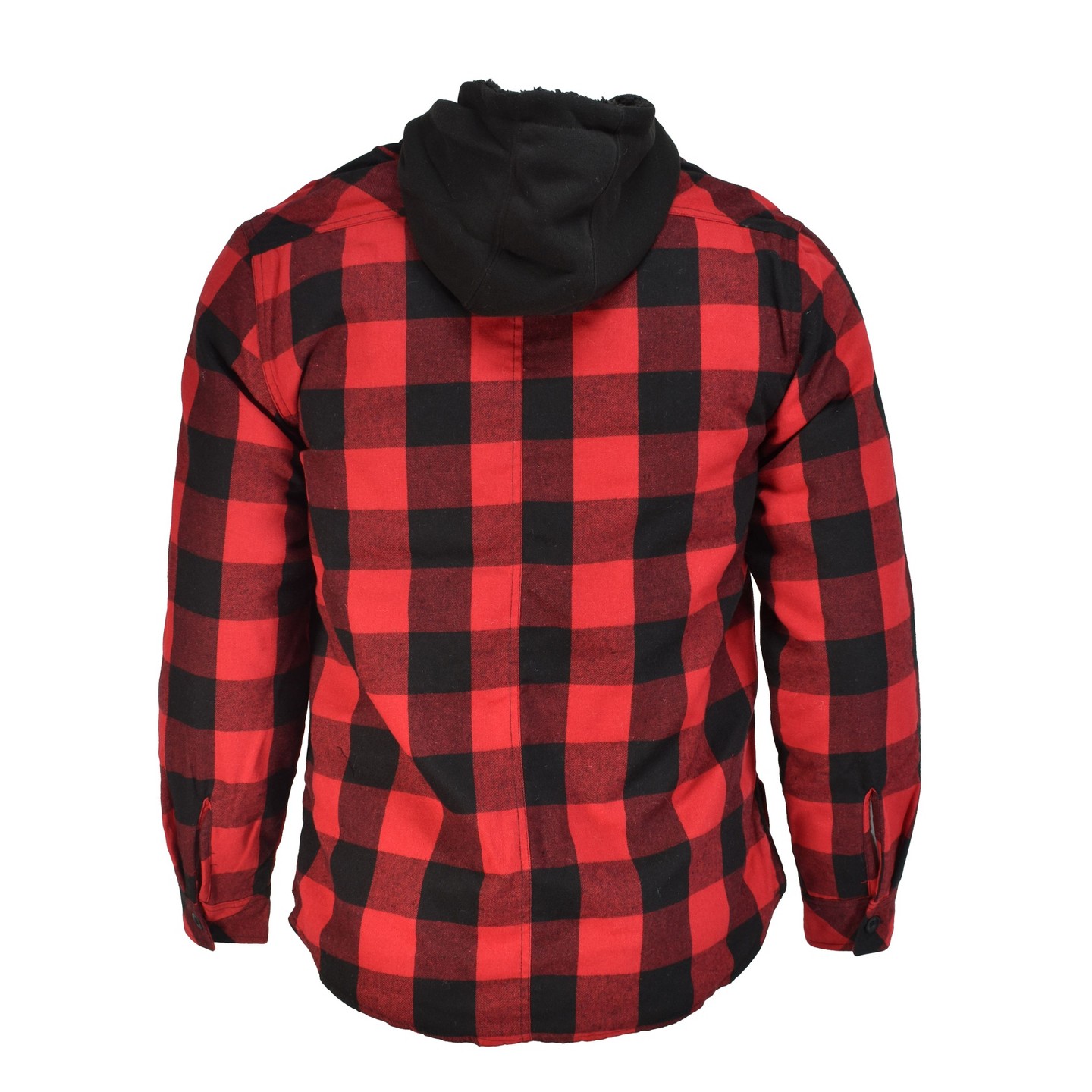 Мужское худи Burnside Quilted Lined Zip Front Flannel Red Buffalo Plaid X-Large, цвет: Красный — фото 3