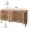 Rustic Farmhouse TV Stand, Sideboard Buffet Cabinet, Natural Storage Credenza with Adjustable Shelves, 60 Inch Console-Maison Boucle - 4 of 4