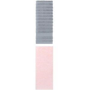 REGALWOVEN Striped Pattern Bathroom Hand Towels 14" x 30" 2 Pcs - 1 of 4