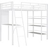 Streamdale Twin Loft Bed with Shelves, Desk & Whiteboard - 4 of 4