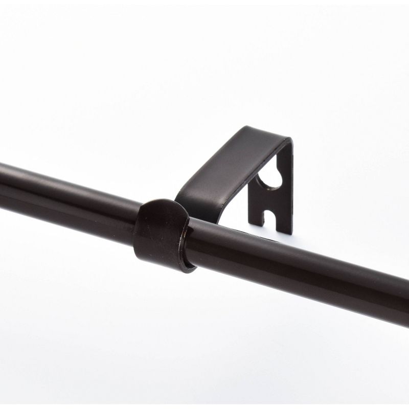 Decorative Drapery Single Rod Set with Faceted Square Finials Oil Rubbed Bronze - Lumi Home Furnishings, 5 of 6
