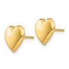Black Bow Jewelry 10mm Polished Heart Post Earrings in 14k Yellow Gold - 2 of 4