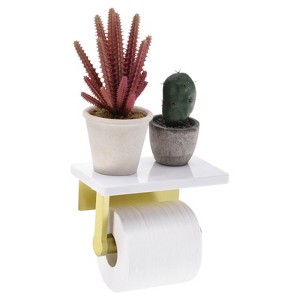 Unique Bargains Durable Well-designed Matte Natural Marble Toilet Paper Holder - 1 of 3