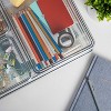 Martha Stewart 4pc 2 Small, Medium & Large Plastic Stackable Storage Box with Lids Clear: Desk Organizer, Office Storage - 4 of 4