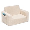 Delta Children Kids' Cozee Flip-Out Faux Shearling 2-in-1 Convertible Chair - 4 of 4