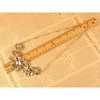 Alilang Gold Tone Multicolor Enamel Floral Statement Necklace with Pearl and Crystal Accents - 3 of 4
