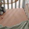 Muslin Fitted Crib Sheet, Extra Soft 100% Muslin Cotton Crib Sheets for Standard Crib and Toddler Mattresses by Comfy Cubs - 4 of 4
