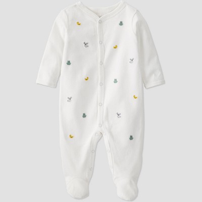Little Planet by Carter’s Organic Baby Cotton Heirloom Schiffli Sleep N' Play - Off-White 3M