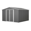 Backyard Storage Shed, 10x10 FT Storage Shed, Storage Storage with Lockable Doors and Updated Frame Structure, Large Metal Shed-Coolbibila - 4 of 4