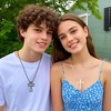 Matching Cross Necklace Set - Stainless Steel Gothic Couple Pendants (His & Hers) - 2 of 4