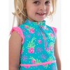 RuffleButts Toddler Girls Sleeveless Zip Ruffle Sleeve UPF50+ Active Dress - 4 of 4
