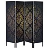 Vynxaria Black 4-panel Folding Screen - 2 of 4