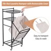 ZACHVO Tilt-Out Laundry Hamper 65 L, Shelf & Removable Liner, Cabinet Style, Black - 2 of 4