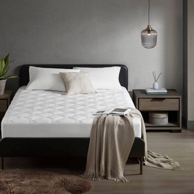 Queen White Cooling Touch Down Alternative Mattress Pad