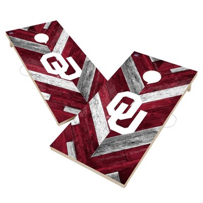 NCAA Oklahoma Sooners 2'x4' Solid Wood Cornhole Board