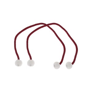 Unique Bargains Magnetic Buckle Small Faux Pearl Curtain Tie Polyester Rare Earth Magnet 2 Pcs - 1 of 4