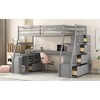 Twin Size Loft Bed with 7 Drawers, 2 Shelves and Desk - 4 of 4