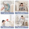 Whisen 12 in 1 Indoor/Outdoor Playset, Swing & Slide Combo, Gift for Kids 1-3 - 4 of 4