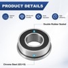 Unique Bargains Chrome Steel Durable Long-lasting Multipurpose Use Flanged Ball Bearing 4 1/4" x 1/2" x 1/5" - 2 of 4