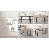 PAGED Rectangle Dining Table Modern Kitchen Table with MDF Tabletop and Metal Legs, 47.2" Living Room Table for 4/6 Person - 3 of 4
