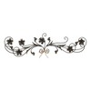 Cheung's Franziska Black & Gray Flower Metal Door Topper - 2 of 4