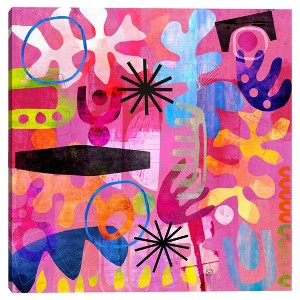 Masterpiece Art Gallery 24" x 24" Accra Pink by Nikki Chu Canvas Art Print : Modern Geometric Unframed Canvas - 1 of 4