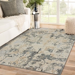 Luxe Weavers Abstract High Low Distressed Effect Carpet - 1 of 4