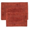 Hastings Home 2-Pc Reversible Soft Cotton Bathroom Mats - Brick - 2 of 4