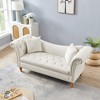 DOMETOUR 71 Inch Velvet Sofa with Storage for Living Room Bedroom, U Shape Backrest Couch with 2 Pillows - 2 of 4