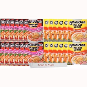 Maruchan Ramen Cup Noodles Instant 24 Count - 12 Hot and Spicy Shrimp cups & 12 Chicken cups , 2 Flavors - 1 of 1
