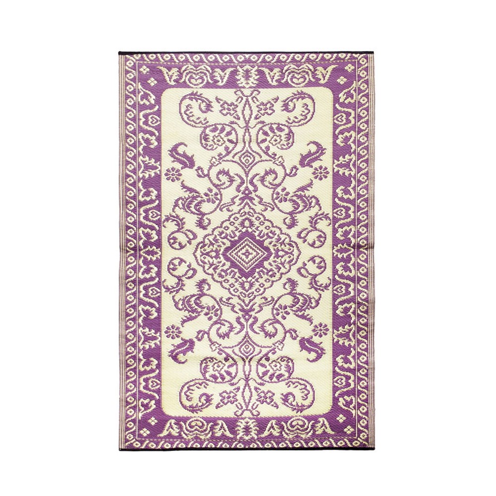 Photos - Doormat ACHLA Designs 4'x6' Tracery Woven Indoor Outdoor Floor Mat Violet