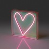 Teen Iridescent Heart Acrylic Box Novelty Table Lamp Pink - West & Arrow - 2 of 4