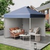 10 x 10 Pop Up Canopy, All Season Instant Canopy with 2 Sidewalls and Vented Roof, Portable Party Tent with Wheeled Carry Bag - 2 of 4