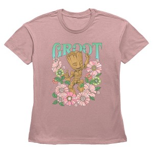 Women's Guardians of the Galaxy Groot Flower Dance T-Shirt - 1 of 3