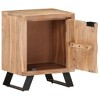 vidaXL Bedside Cabinet 15.7"x11.8"x19.7" Solid Acacia Wood with Live Edges - 3 of 4