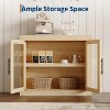 TackView 35.4" Sideboard Buffet Cabinet with Storage, Mid Century Modern Accent Cabinet with 2 Doors,for Living Room, Kitchen, Hallway - 2 of 4