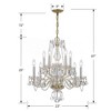 Crystorama Lighting Traditional Crystal 10 - Light Chandelier in  Polished Brass - 3 of 3