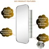 TEHOME Surface and Recessed Mount Rectangular Stainless Steel Metal Framed Bathroom Medicine Cabinet with Mirror - 3 of 4